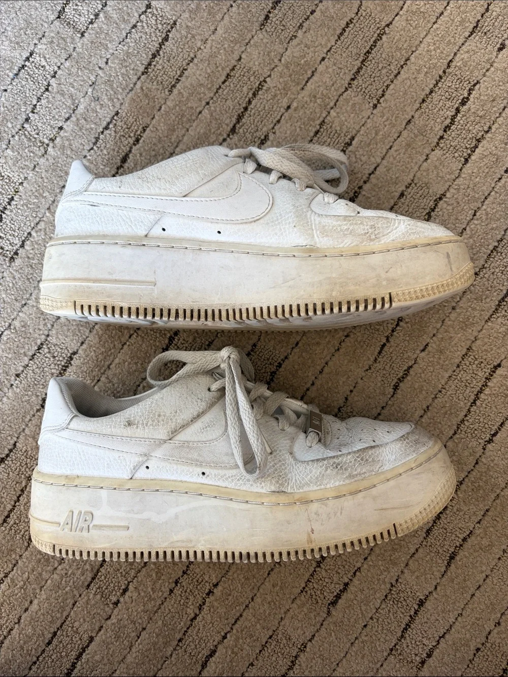 Nike White Low-Top Platform Sneakers